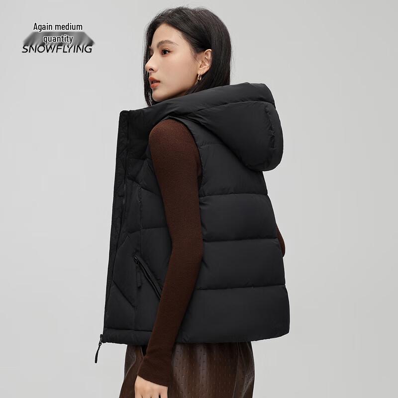 Xuezhongfei Women s Short Hooded Down Vest 180/100A