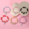 Sanrio Cinnamoroll Crystal Beaded Bracelet - Handmade Cartoon Gift for Female Students, Friends, and Couples.