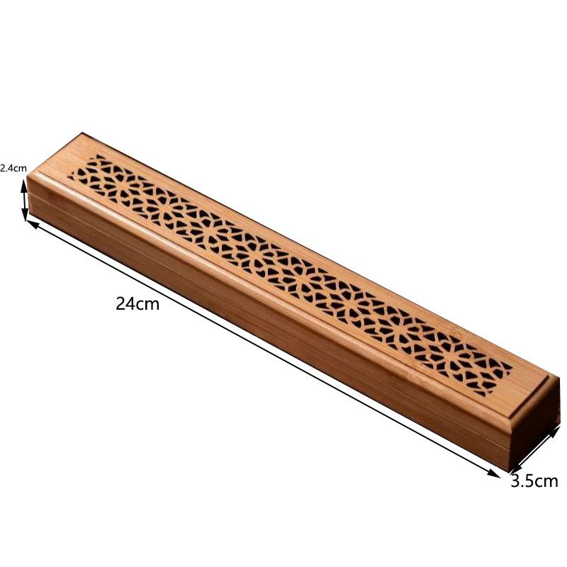 

1 Piece Traditional Chinese Type Wood Handmade Carving Censer Box Retro Home Office Wooden Incense Holder Incense Burner A4