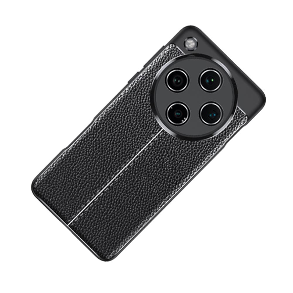 Für Oppo Find X8 5G Hülle Litschi-Textur TPU Flexible Handyhülle,Schwarz