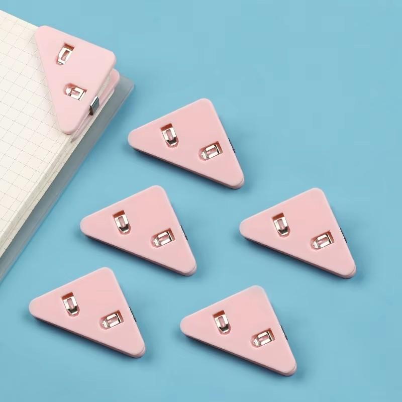 6/12PCS Triangle Plastic Bookmark Clips - Durable Page Corner Holders for Books, Students Reading & Office Organizing, Colorful