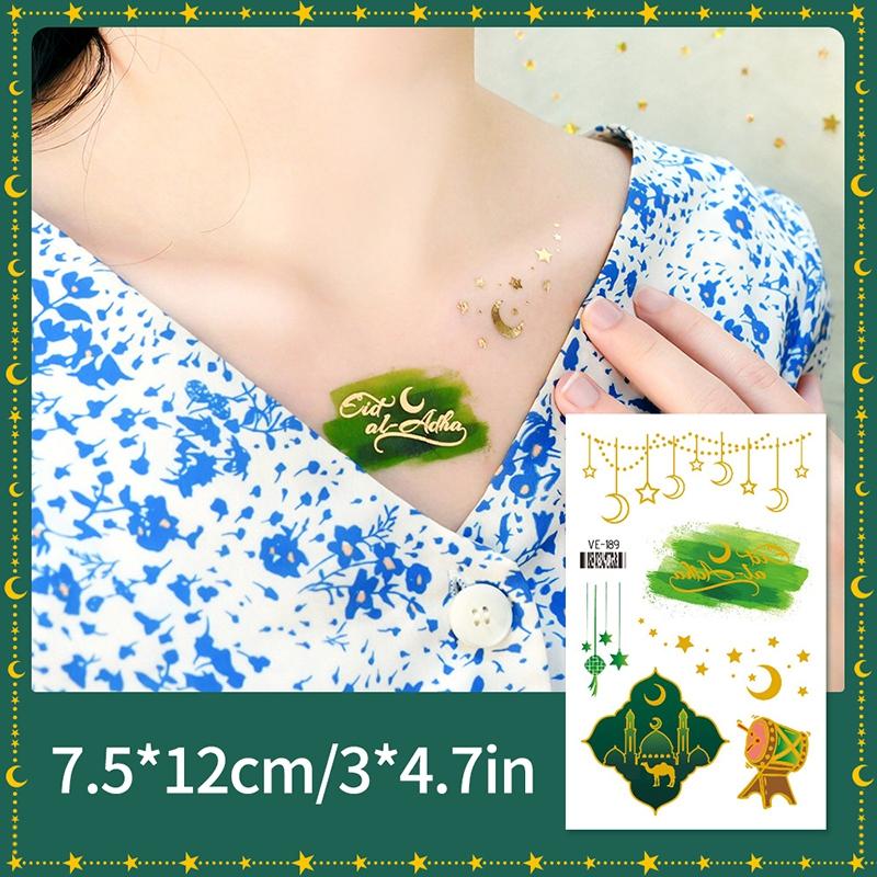 Ramadan Decorations  Ramadan Stickers Temporary Tattoo Sticker Muslim Party Supplies Ramadan Mubarak Accessories