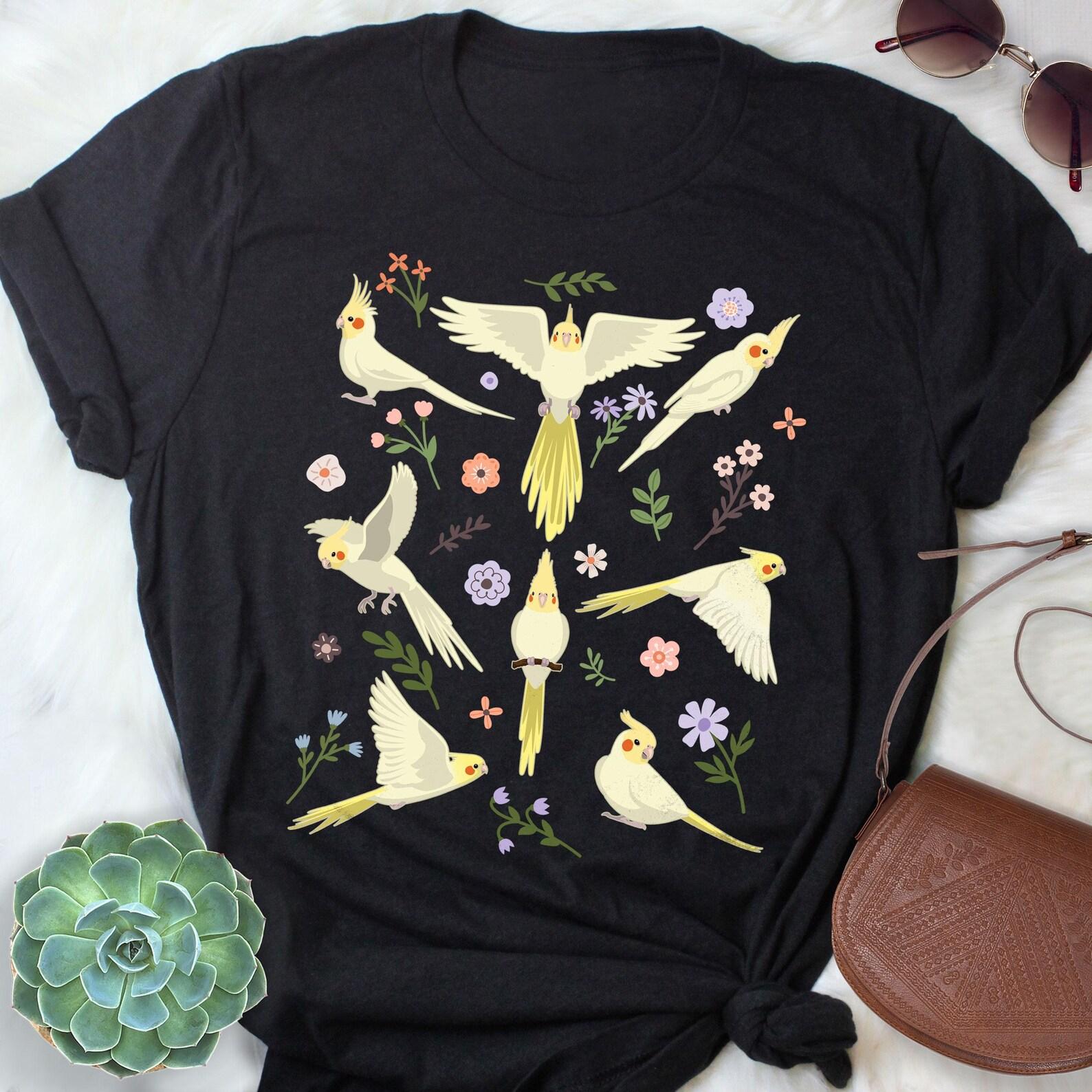 Lutino Cockatiel Shirt, , , Funny Parrot Lover Gift, Cute Bird T-shirt, Funny Cockatiel Tshirt, Pet Tee, Top, Tiel Mom, Bird Dad 130