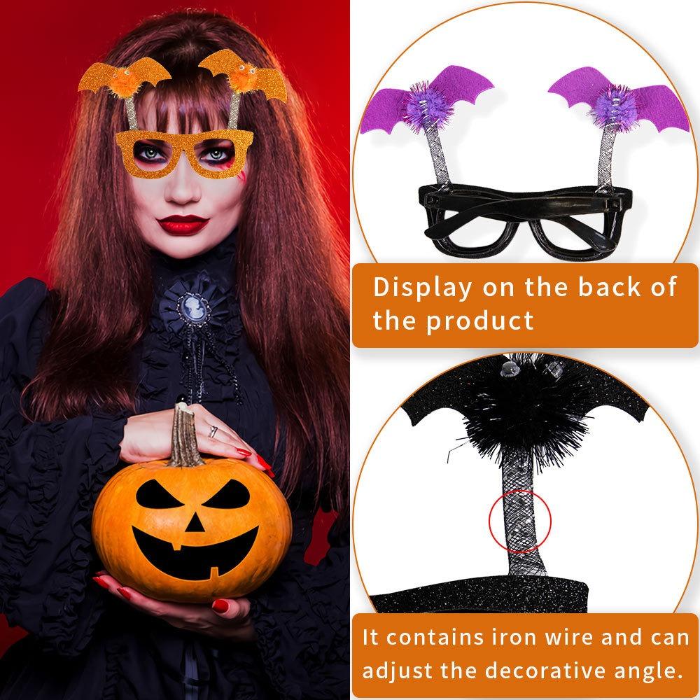 Glitter Bats  Funny Glasses Plastic Cosplay EyeGlasses Funny Halloween Glasses  Festival