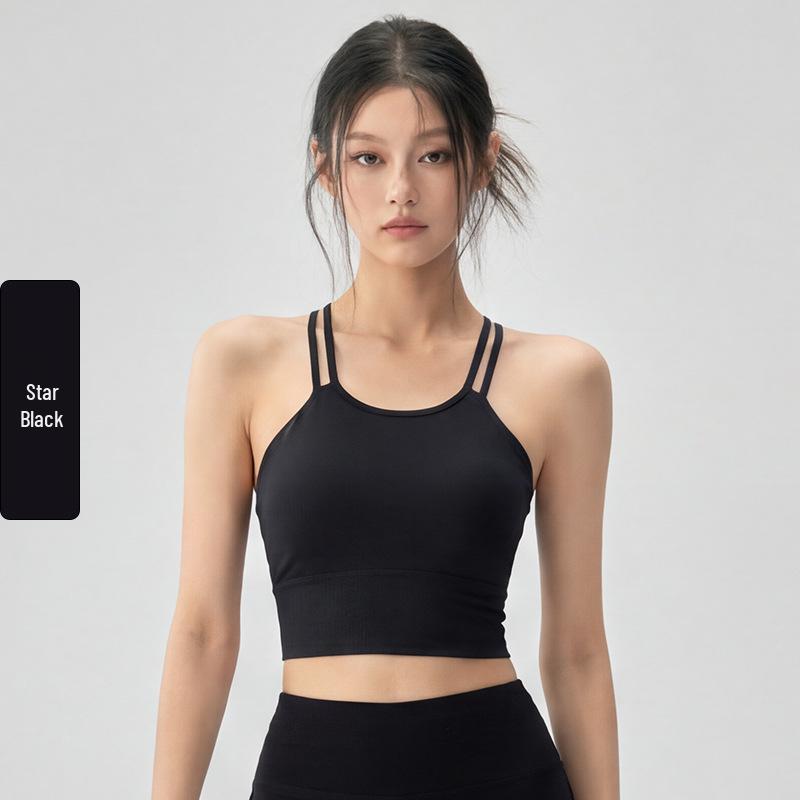 Sleek Cross-Back Sports Bra for Yoga & Running