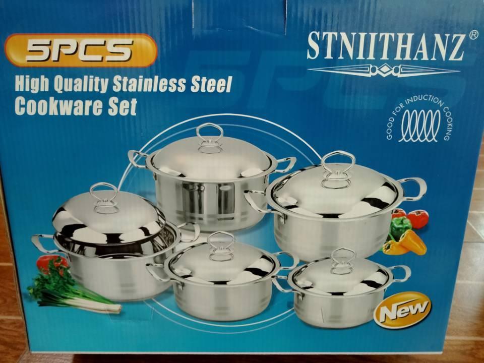 Heavy Kitchenware Set Big Capacity Stainless Steel  Cookware Set Cooking Stock Pots