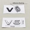 1pc 3D ABS Chrome Black Logo V6 Car Sticker Fender Trunk Emblem Badge For Volkswagen VW Touareg CC Arteon Golf R32 AccessoriesNB10