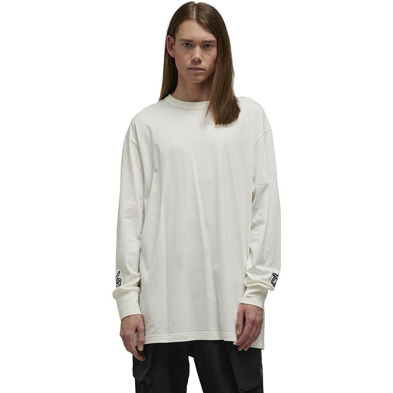 Y-3 Camiseta Masculina Casual Solta com Gola Redonda e Estampa de Logo com Letra Branca 39-IQ2147