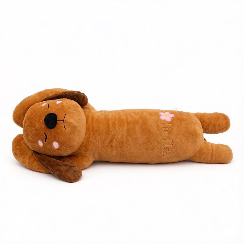 Large Cartoon Long Dog Plush Pillow - Stuffed Companion Sleep Doll & Bed Toy, Perfect Birthday Gift