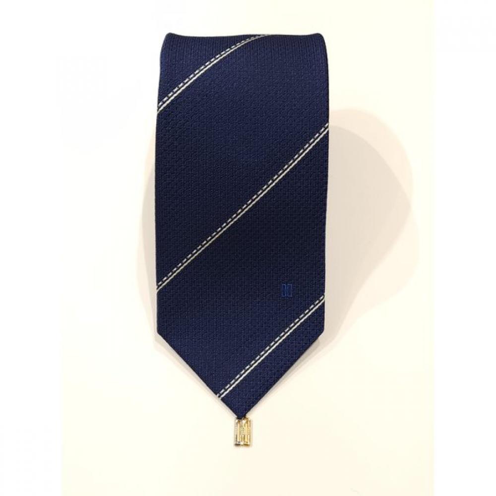 Daks Silk Blend Regimental Navy Tie  Dmg1acf1239n1 