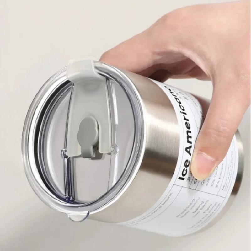 Stainless Steel Insulated American Coffee Mug Portable Outdoor Mug With Straw 320Ml