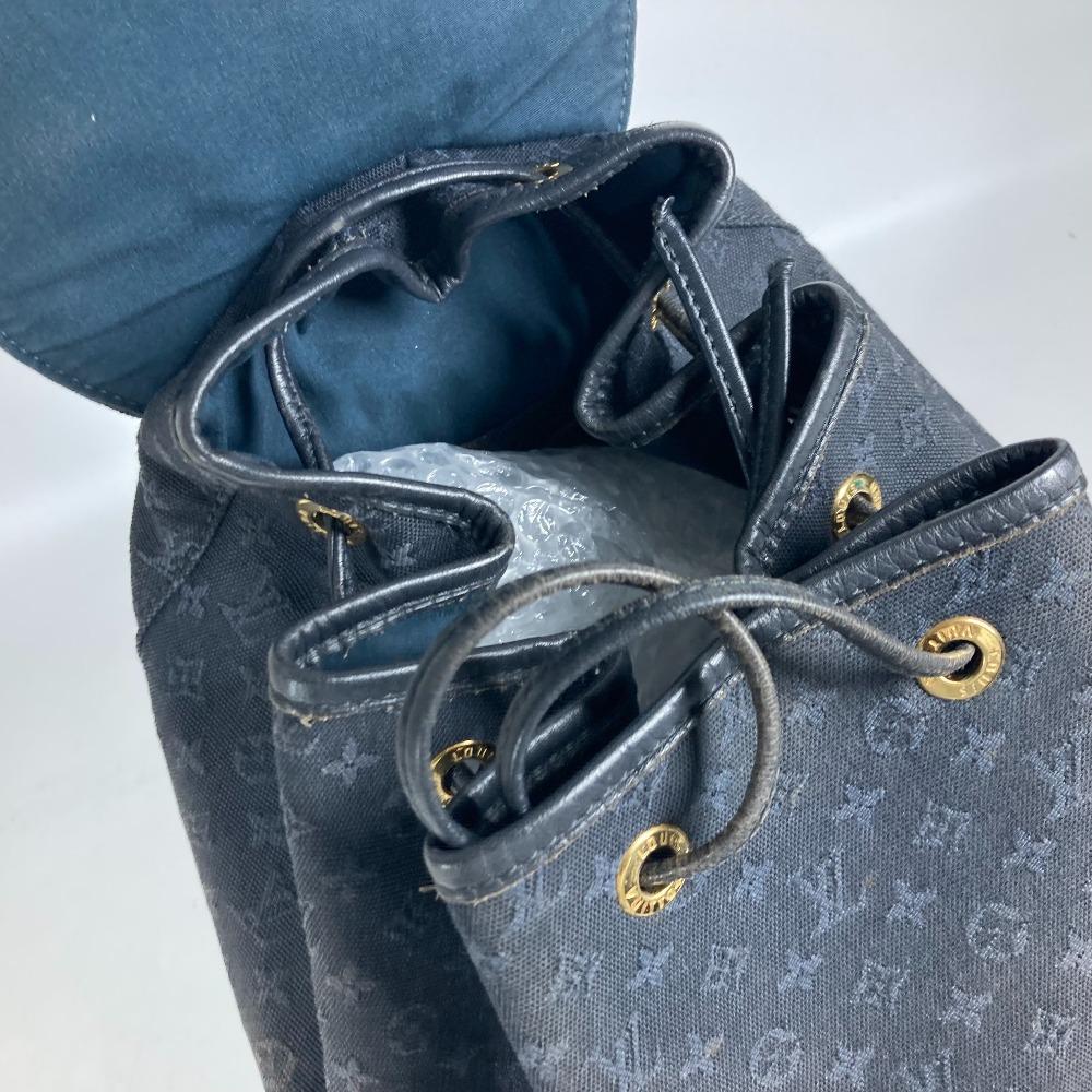 Louis Vuitton M92455 Monogram Mini Denim MontsourisGM Backpack Navy