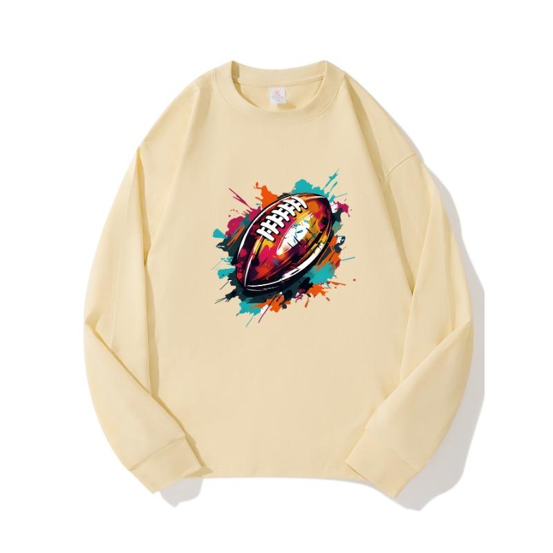 

Осенняя одежда для регби, длинный рукав, чистый хлопок, новый мужской и женский топ, весенний внутренний слой, базовая рубашка, футболка с круглым вырезом и длинными рукавами XXL бежевый