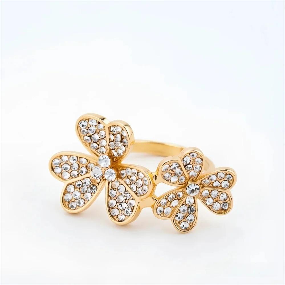 Butterfly Jewelry Set Romantic Bracelet Ring flower Necklace Earring Set Women Wedding Dinner Dress Accessories