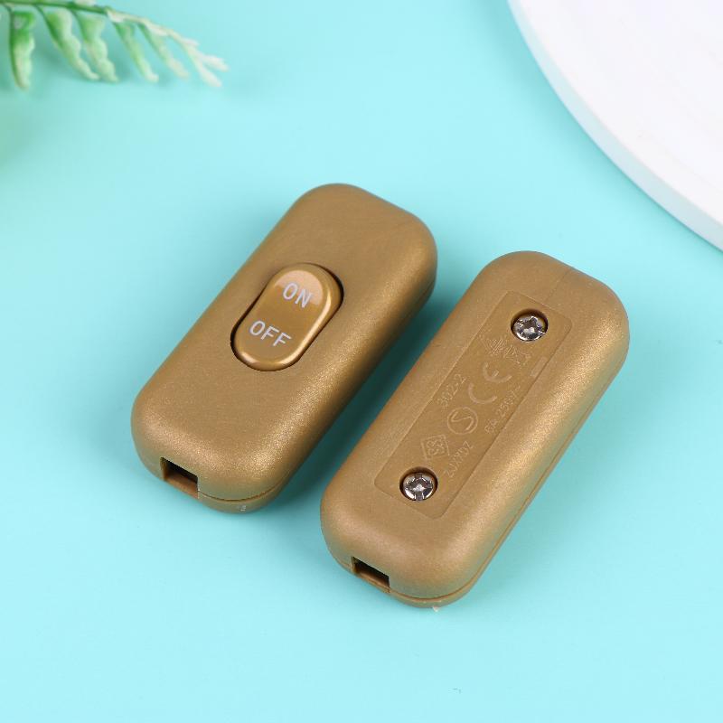 Hot Sale 2pcs Black Inline Cord Switch 250V 6A On/Off Lamp Control Appliance Switch Rocker For Table Lamp Desk Bed LED Lights