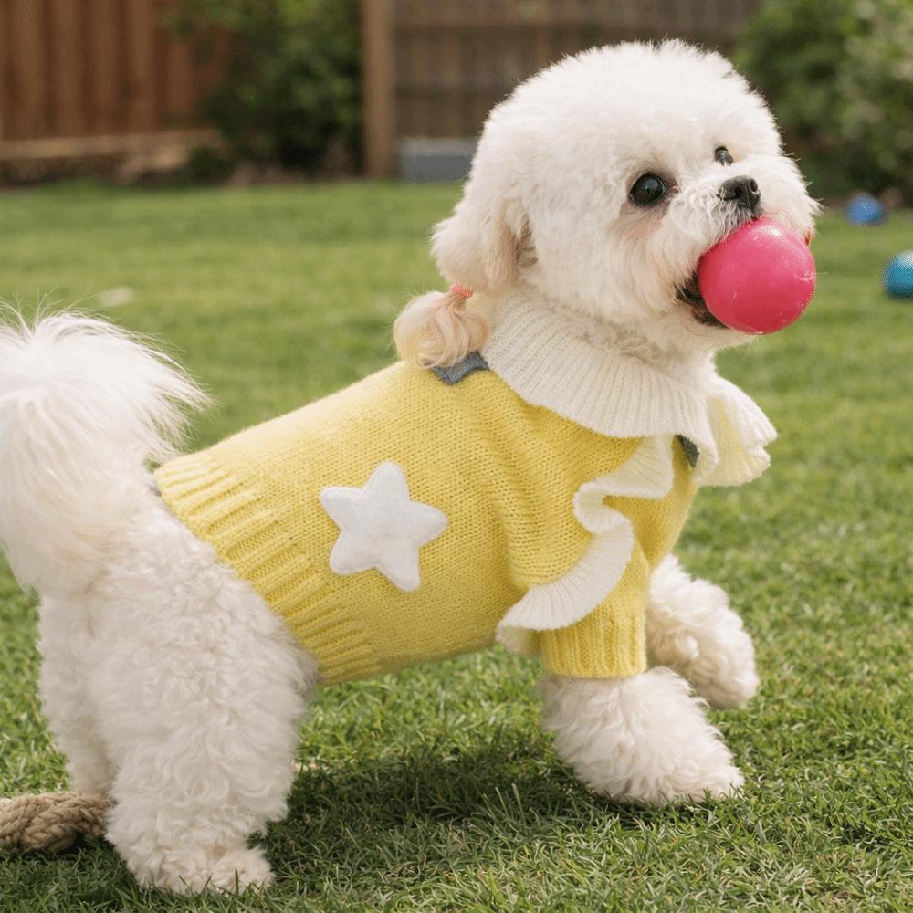 Soft Puppy Pullover Princess Style Dog Lapel Dress Cute Two Legs Dog Clothes  Spring Autumn