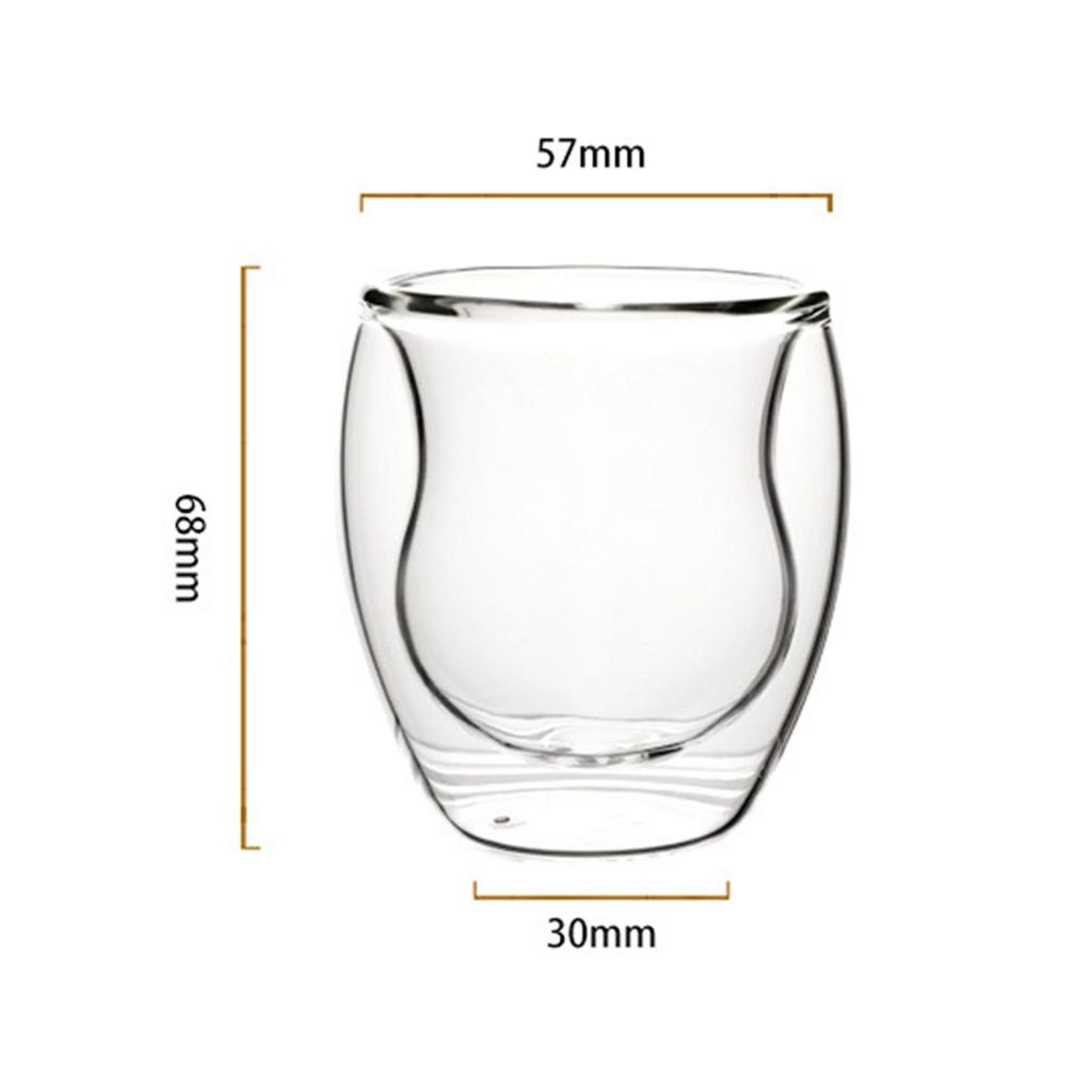 Tea Cup Drinking Heat Resistant Insulated Mug Multipurpose Glasses Double