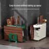 Multifunctional Kitchen Utensil and Knife Storage Rack with Cutting Board Holder and Sharpener