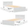 Bed Frame with Headboard without Mattress White 100x200 cm