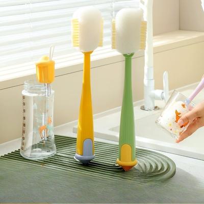 Cup Brush, Water Cup Cleaning Wonder, Multi-functional Baby Bottle and Straw Cleaning Brush, Insulated Cup Lid Brush, Hat and Cup Brush