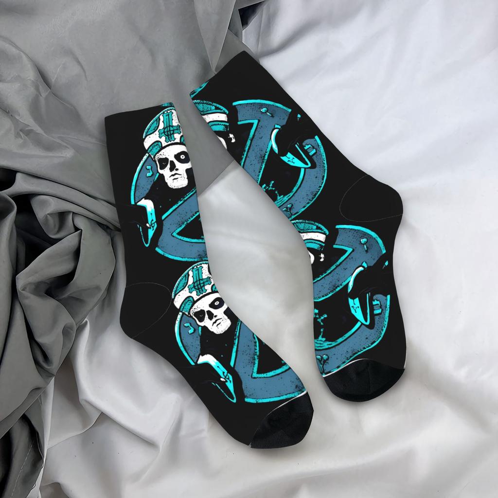 Ghost Band Cartoon Stockings Men's  Socks High Quality Fashion Socks Autumn Outdoor Sports Non Slip Pattern Socks Gift