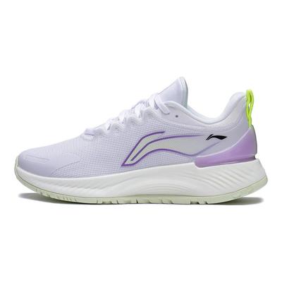 Li Ning Element Confortable Absorption des Chocs Antidérapant Résistant à l'Usure Rebond Chaussures de Running Basses Femmes Chaussures de Running Violet ARHS008-11