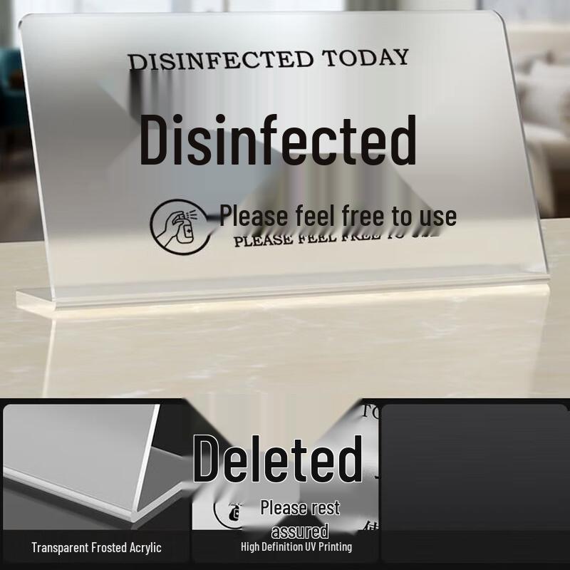 Today s Disinfected Room Sign (2-Pack)