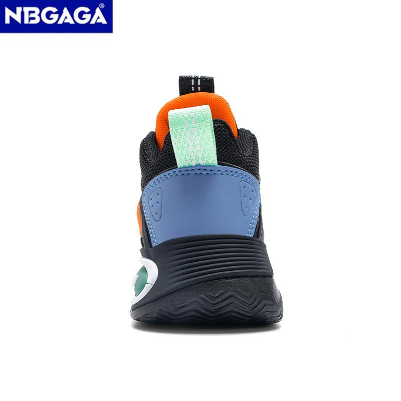 Mode Schwarze Jungen Basketballschuhe Outdoor Atmungsaktive Kinder Trainer Sport Tennisschuhe Rutschfeste Kinder Casual Schule Laufschuhe