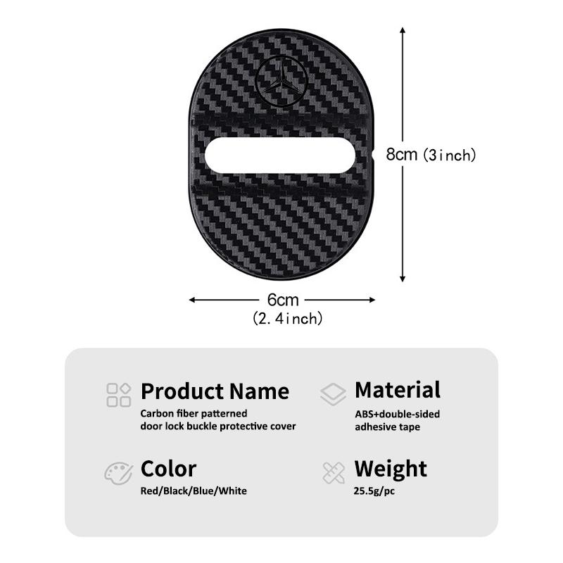 AABGW1 For Benz Car Styling Door Lock Protective Cover Plastic Anti Rust Sleeve Auto Accessories CITAN VITO SPRINTER CLS SLK Sport ML