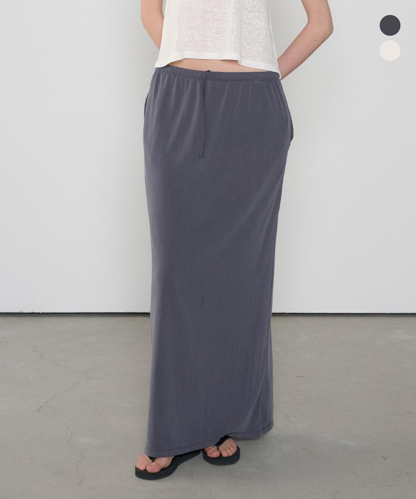Jeonggamseutyudio Soft Banding Skirt_2 Color