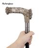 Silver Resin Bear Tree Root Head Walking Cane Fashion Decorative Steel Stick Gentleman Elegant Cosplay Cane Knob Crosier 94cm