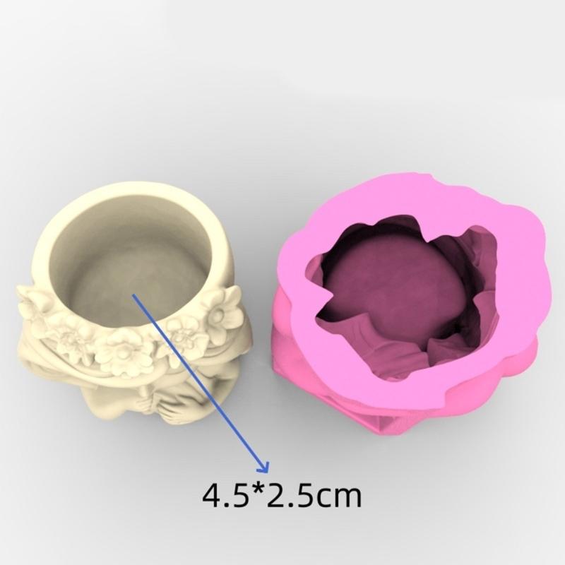 Artistic Silicone Mold For Custom Planters Adorable Girl Shape Stylish Reusable Template Crafting And Gardening Accessory