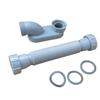 Verstellbares Abflussrohr Flexibler Flacher S-Bogen Langlebiger Freistehender Wannenabfluss Badewanne Dusche