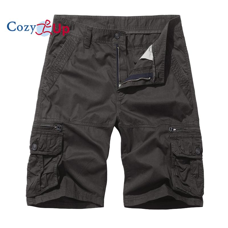 Cozy Up Men's Cargo Shorts Lightweight Multi Pocket Casual Short Pants with No Belt