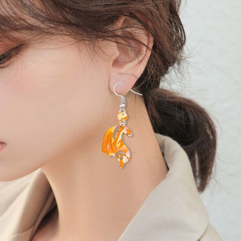 Unique Dragon Mold Holographic Rainbow Light Silicone Mold with Hole Animal Dragon Keychain Pendant Mold Epoxy Casting