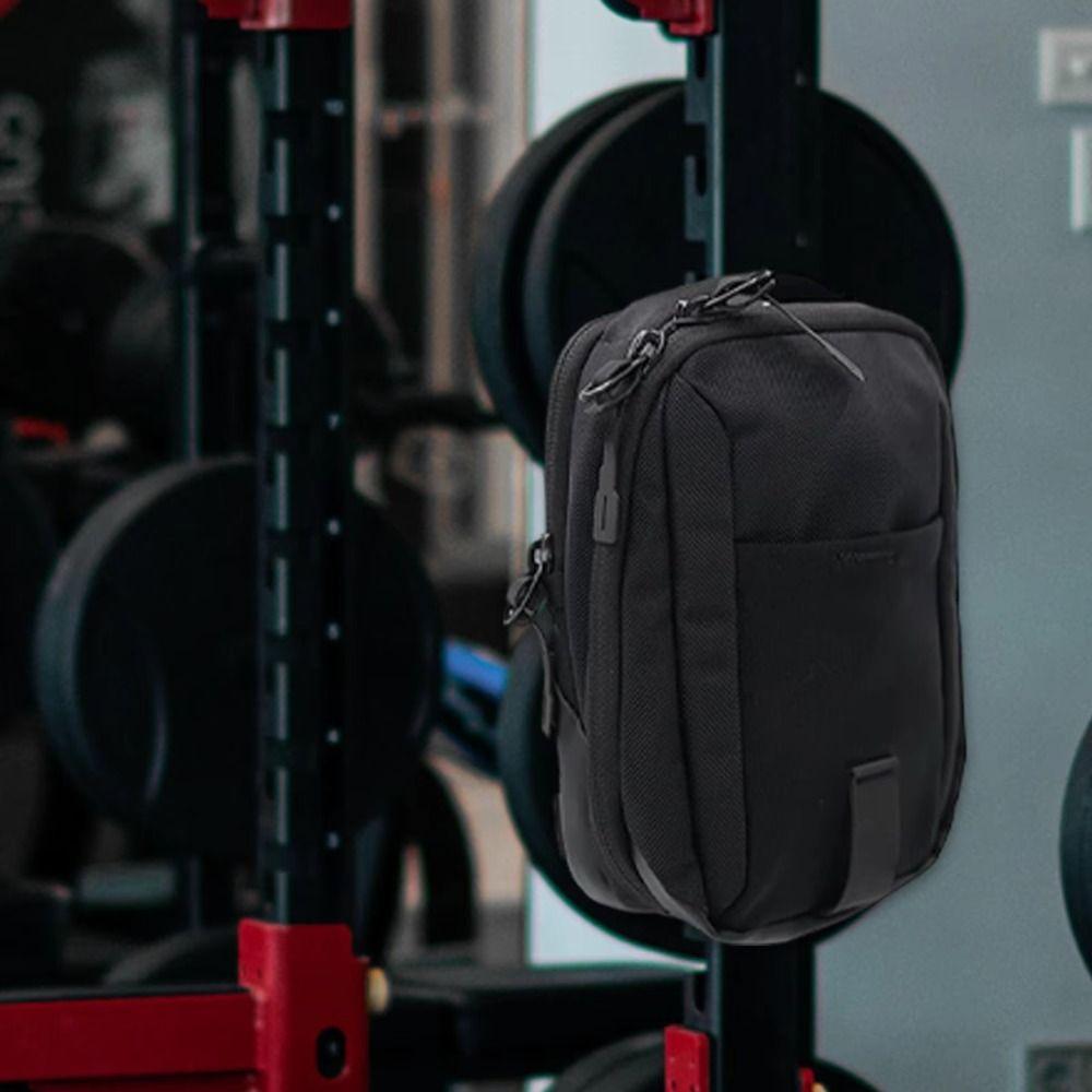 

Magnetic Gym Bottle Bag with Soft Shoulder Pads Crossbody Sports Bag Outdoor чорний