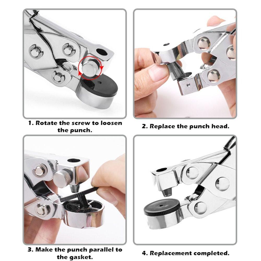 Round Hole Holes Punching Pliers Carbon Steel Belt Puncher Eyelet Puncher  Crafts Tool