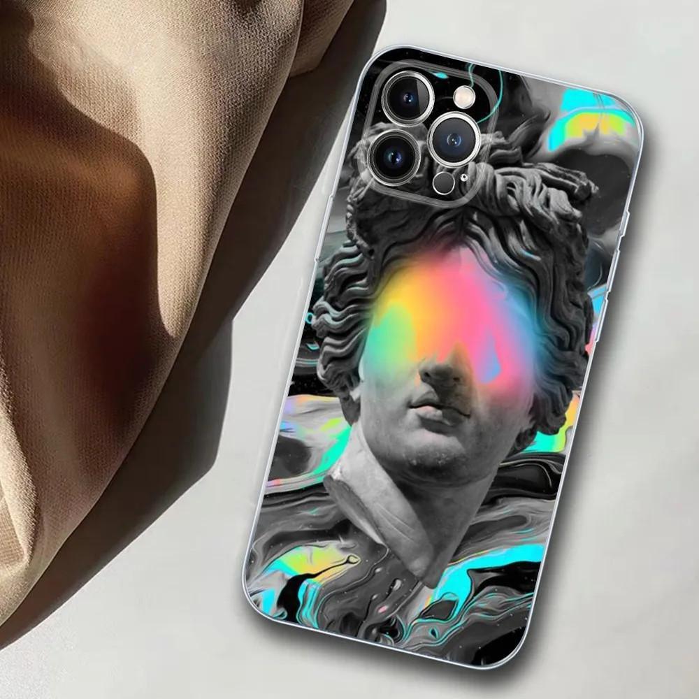 Apple Iphone15 Pro Mobile Phone Case David Statue Mobile Phone Case, Painted Anti-Drop Huawei Anti-Drop Mobile Phone