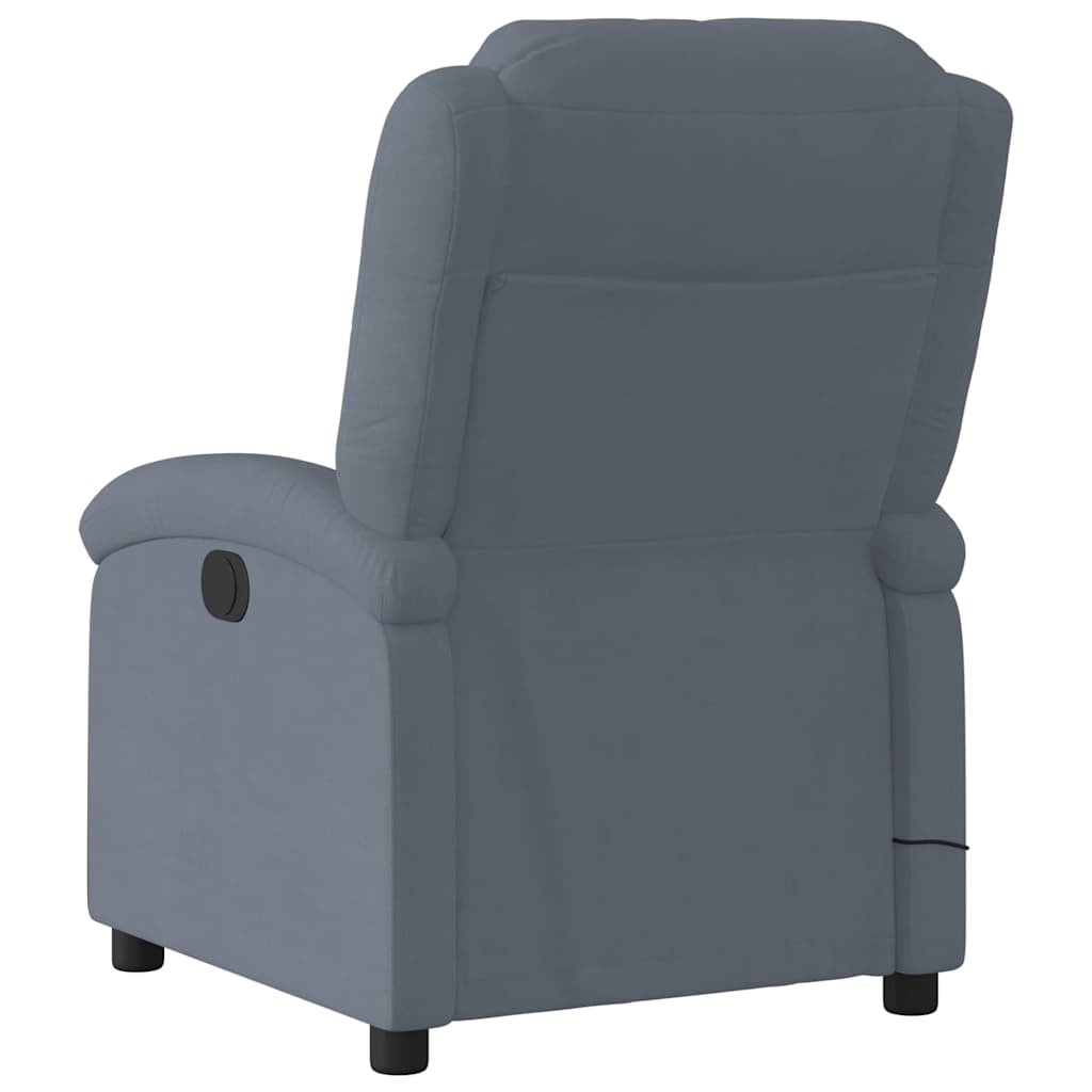 Electric Massage Chair Dark Grey Velvet