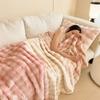 Fluffy Blanket for Beds Rabbit Plush Plaids for Sofa Warm Thow Blanket Gradient Color Blanket for Winter Queen/King Blankets