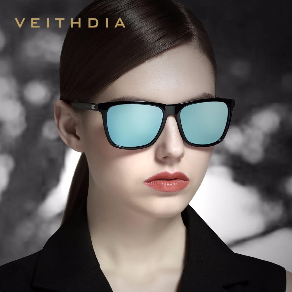 VEITHDIA zīmola Saulesbrilles Unisex Retro Aluminum+TR90 Saulesbrilles Polarized Lens Vintage Eyewear Saulesbrilles Vīriešiem/Sievietēm 6108