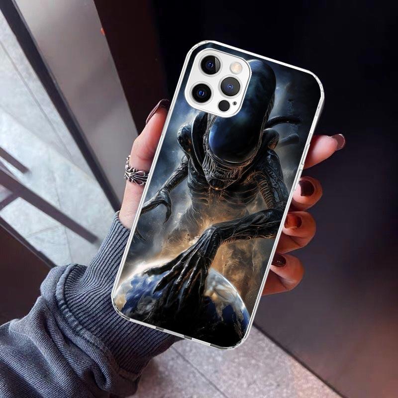 

Cool A-Alien X-Xenomorph Phone Case For iPhone 17 Air 11 13 Mini 14 15 Plus 16 12 Pro Max 16E SE 7 8 Pattern Soft TPU Back Cover iPhone 16