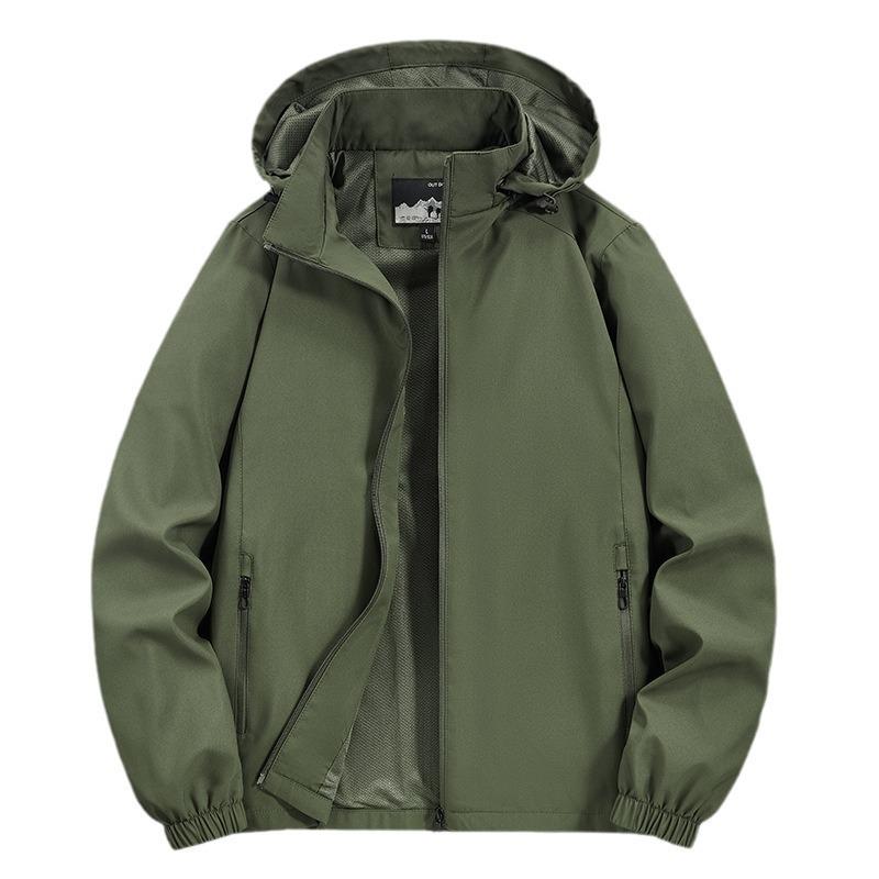 Men's Hooded Waterproof Windbreaker Jacket