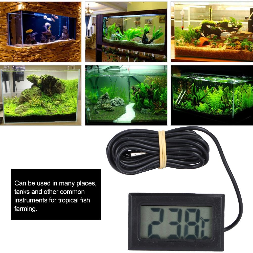 Aquarium Digital Thermometer with LCD Screen Display for  Fish Tank Temperature Gauge  50 celsius  110 celsius