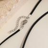Unique Black Velvet Choker Necklace for Women,Stainless Steel Chain Necklaces,Trendy Jewelry Mother's Day Gifts