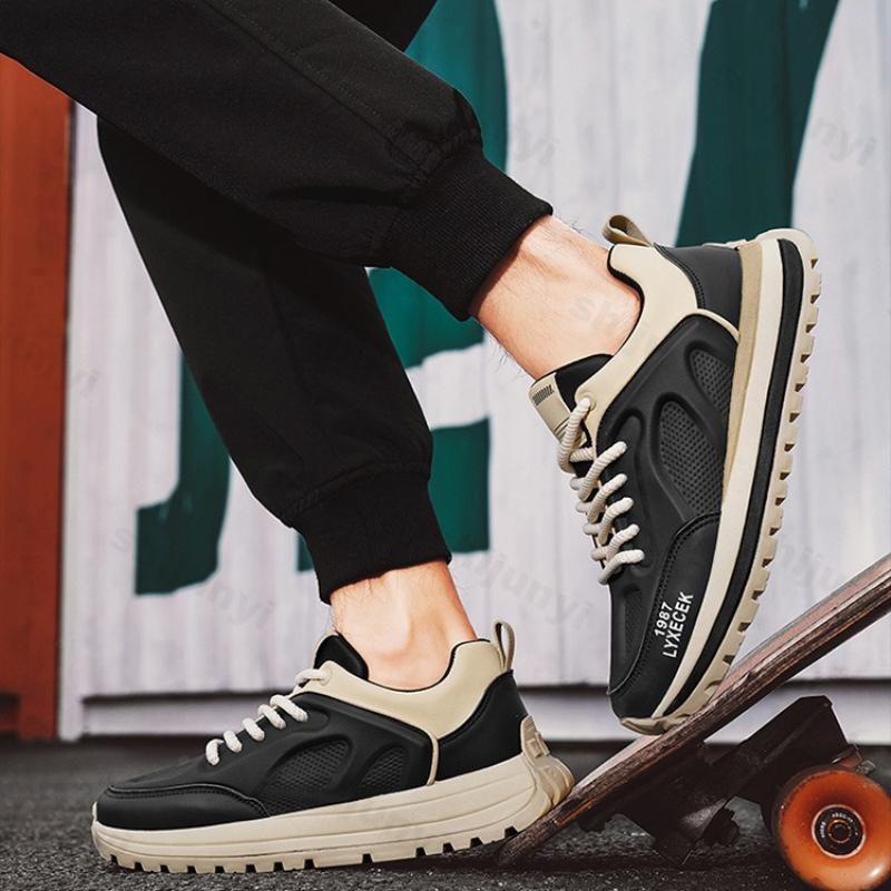 Mode 2025 Vår Nya Herrskor Casual Sport Mode Trendskor Koreansk Version Bekväma Höjdökande Halkfria Chunky sneakers