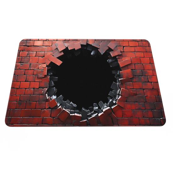 Floor Mat 3D Floor Strong Water Absorption Mat with Visual Effect Non-Slip Quick Drying Bathroom