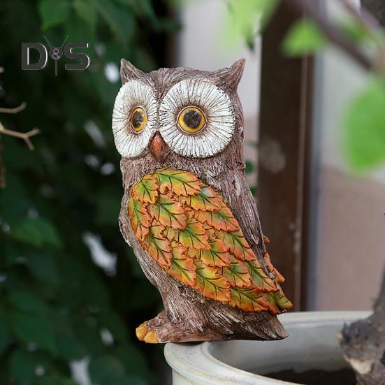 Zahradní list Zvíře Figurka Želva Sova Veverka Králík Liška Ptáček Ježek Šnek Socha Pryskyřice Plastika Zvířátka Dekorace Dvůr Ornament