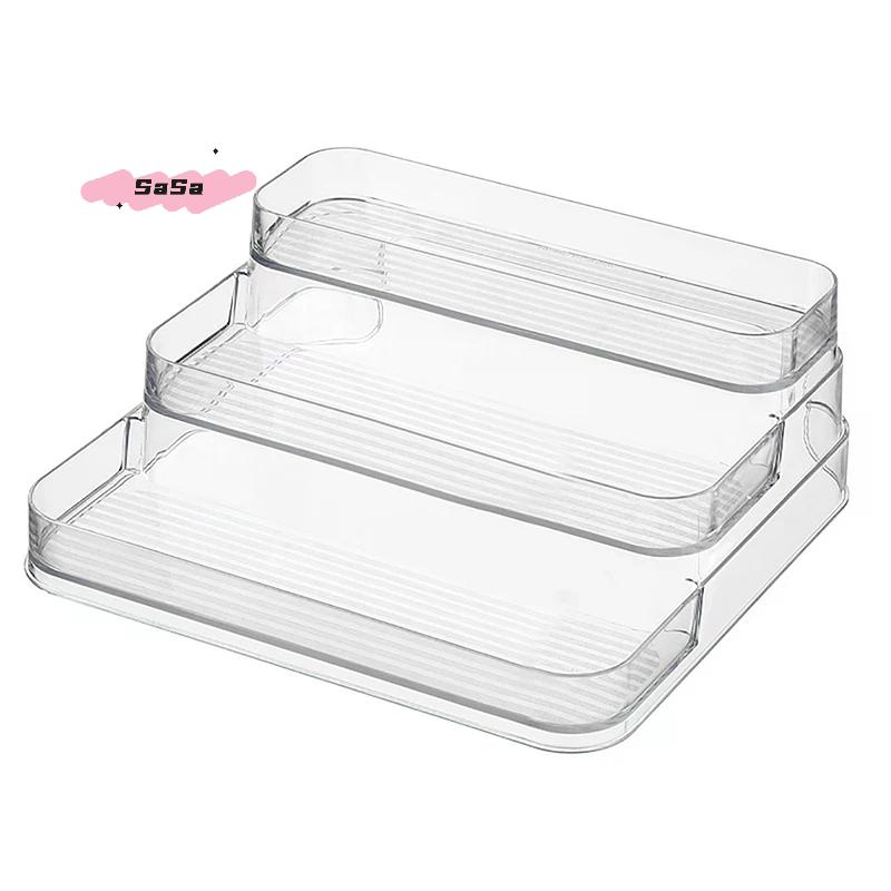 3 Tier Desktop Perfume Shelf PET Cosmetic Organizer Perfume Storage Rack Doll Display Stand Kitchen Seasoning Organizer