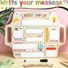 Kitchen Memo Board First Day of School Sign, Reusable Wooden Chalkboard Sign for Kids, Back Farmhouse Decor Blackboard to Decorations Supplies